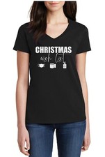 Womens V-neck Christmas Wish