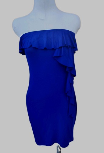 Vestito fascia volant blue - vestito, a
