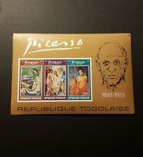 Timbro Togo Omaggio Al Pittore Pablo Picasso Quadri N°75 Nuovo ** Lusso MNH 1973