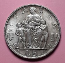 REGNO V.E. III° 5 LIRE 1937