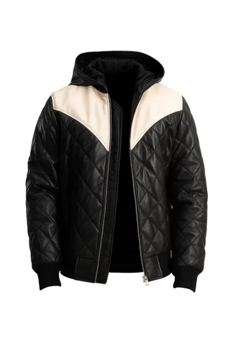 Bomber uomo con cappuccio nero