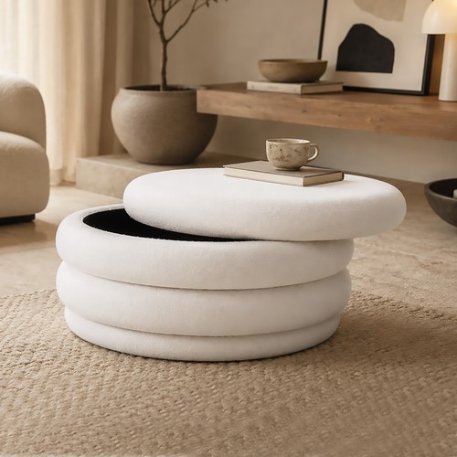 Pouf contenitore rotondo diam - pouf,