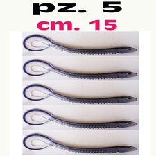 Esche Artificiali Pesca Traina Spinning Mare Spigola Serra Anguilline Gomma Esca