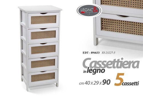 Cassettiera legno cassetti - cassettiera,