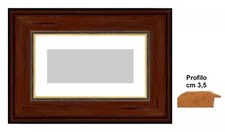 Cornice noce filo oro cm. 3,5