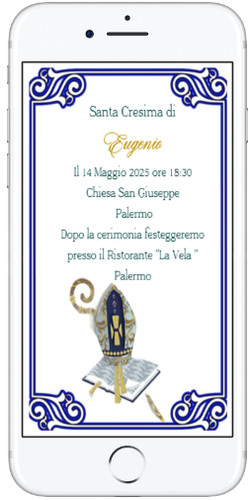 Invito digitale cresima pronto - digitale,