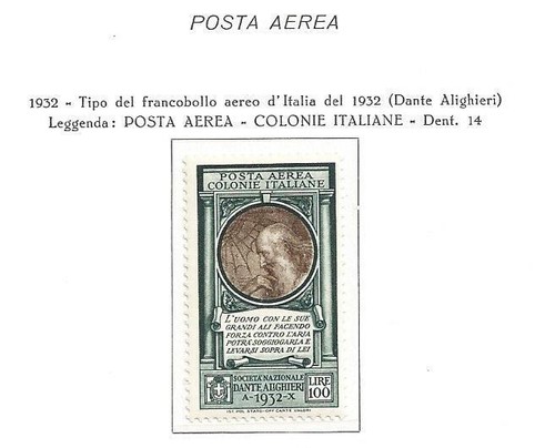 1932 colonie italiane - colonie, dante