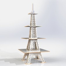 Alzata alzatina portadolci Torre Eiffel, espositore , 4 ripiani, altezza 1 metro