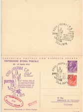 ITALIA 1975 TIZZANO VAL PARMA 30° ANNIV. POSTA PARTIGIANA ANNULLO CARTOL. REPIQ.