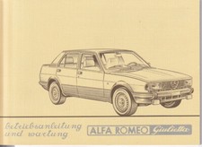 ALFA ROMEO GIULIETTA Bedienungsanleitung 1982 Betriebsanleitung Bordbuch BA