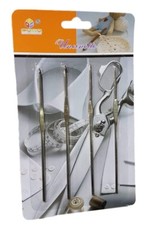x Set 4 Pezzi Uncinetto In