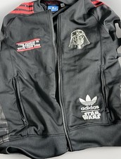 Giacca da uomo vintage Adidas Star Wars Firebird Darth Vader con zip taglia M rara
