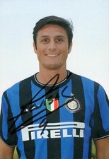 Javier Zanetti Signed 6x4