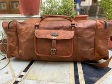 Nuova borsa da viaggio da 30 pollici Duffel Luggage Weekend da uomo in pelle ...