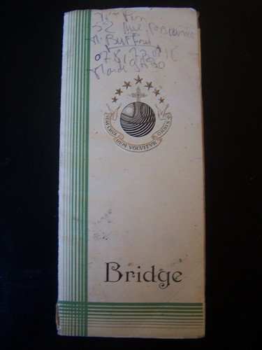 Carnet ancien bridge liqueur - carnet,