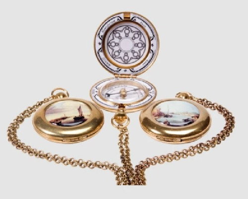 Enamel pocket compass boat or - pocket, (boat