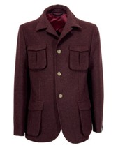 GICAPRI giacca sartoriale napoletana sfoderata in lana bordeaux C-TAURUS K12/19