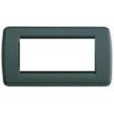 1pz PLACCA METALLO 4 MODULI VERDE BOSCO IDEA RONDO' VIMAR 16754.07 USATA