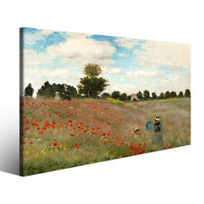 Quadro famoso Claude Monet  Poppy Field stampa su tela  riproduzione