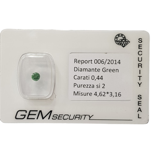 Diamante round verde ct - verde, 0.44