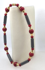Murano collana rosso nero - collana,