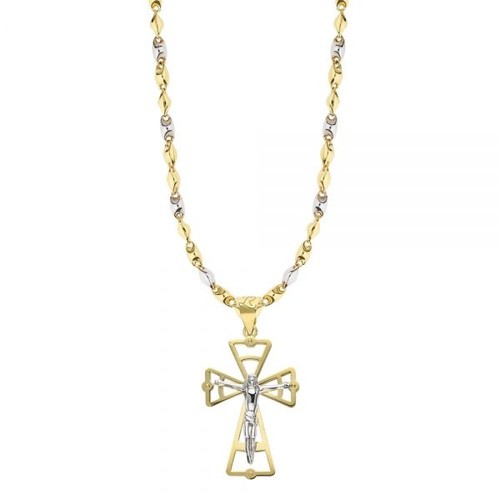 Collana oro giallo bianco - collana,