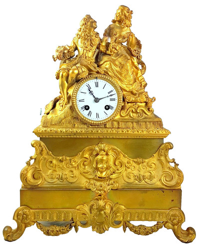 Antico orologio camino - antico, da