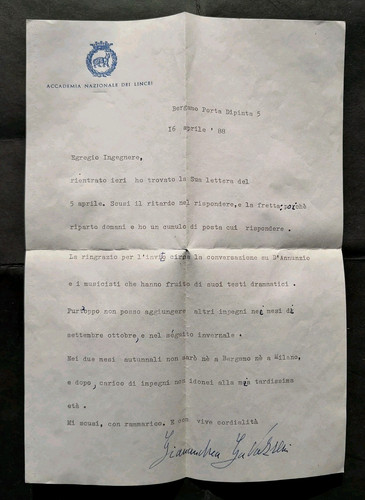 Lettera autografa