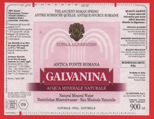 ETICHETTA ACQUA MINERALE NATURALE N°53 GALVANINA FONTE ROMANA RIMINI 900ml