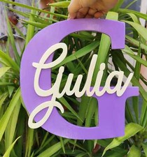 Lettera e nome in legno