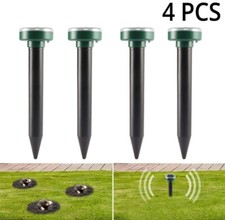 4 Pezzi Repellente Ad Ultrasuoni Solare Per Talpe Topi Gatti Scaccia Animali