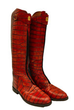 Stivali polo di lusso miliardari coccodrillo zip made in Italy UK9 IT 43 US 9,5