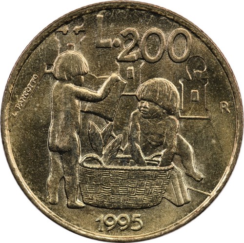 San marino 200 lire 1995 - marino, r