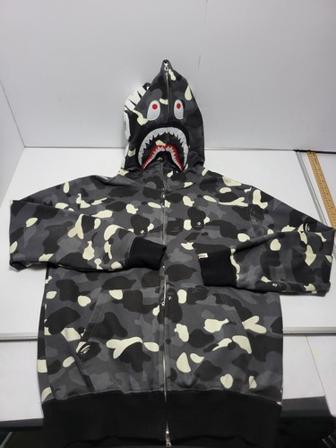 Felpa con cappuccio - bape, nera