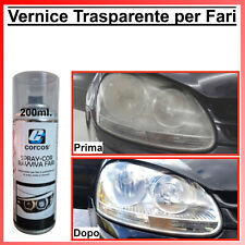 Vernice Spray Trasparente Lucida per Fari Auto Rinnova Rigenera Fanali Opachi