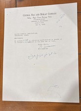 RARA lettera 1960 Central Bag & Burlap Company Ben Zussman Denver, Colorado