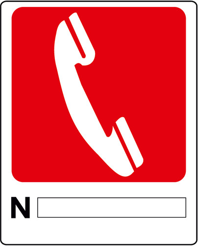Adesivo telefono antincendio - adesivo,