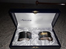 1 COPPIA DI ALLACCIA-PORTA TOVAGLIOLI IN ARGENTO 800 - nuovi