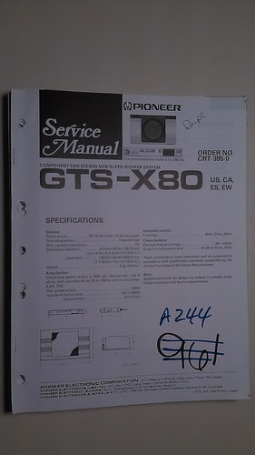Pioneer gts x80 manuale - pioneer,