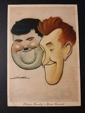 Oliver Hardy e Stan Laurel. Attori - Caricaturista Nino Za (nato a Milano 1906).