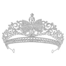  Coroncina Sposa Cerchietto Strass Fascia Di Cristallo Corona Della