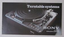 SONY TURNTABLE SYSTEMS