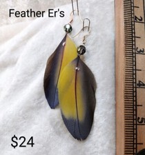 Orecchini piuma fatti a mano