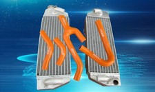 For KTM 250/300/380 EXC/MXC/SX 1998-2003 1999 2000 01 ORANGE HOSE+Alloy radiator