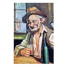 Ezio Greggio Signed Painting Teomondo Scrofalo Stampa Tela Autografata  PROOF