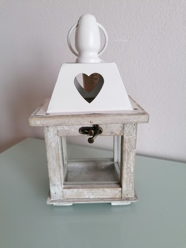 Lanterna legno stile shabby - lanterna,