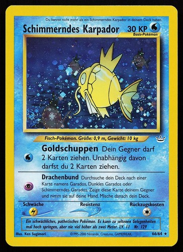 Carta pokemon shining magikarp - carta,