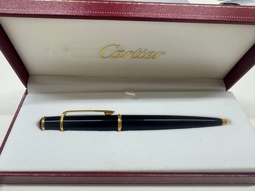 Cartier black gold ballpoint - black,