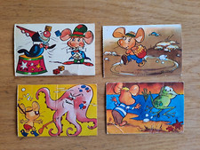 Lotto di 4 Figurine: "Il vostro amico Topo Gigio" 1°e 2°, non recuperate, 1967/8