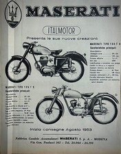 Maserati Moto Tipo 125 T2 / Maserati tipo 160 T4 - Ritaglio giornale -1953-